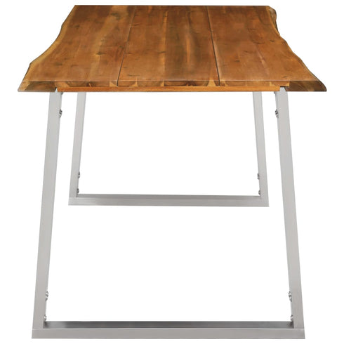 Rustika Rowe -  3 Piece Dining Set Solid Acacia Wood Brown